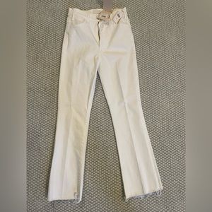 Mother jeans. White size 27 hustler ankle fray NWT